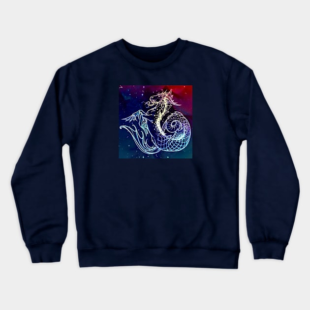 Galaxy Capricorn Crewneck Sweatshirt by CoolMomBiz